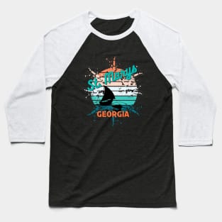 St. Marys Georgia Retro Vintage Exploding Sunset Baseball T-Shirt